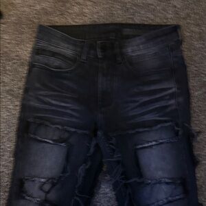 Men's Edgy Black Skinny Jeans